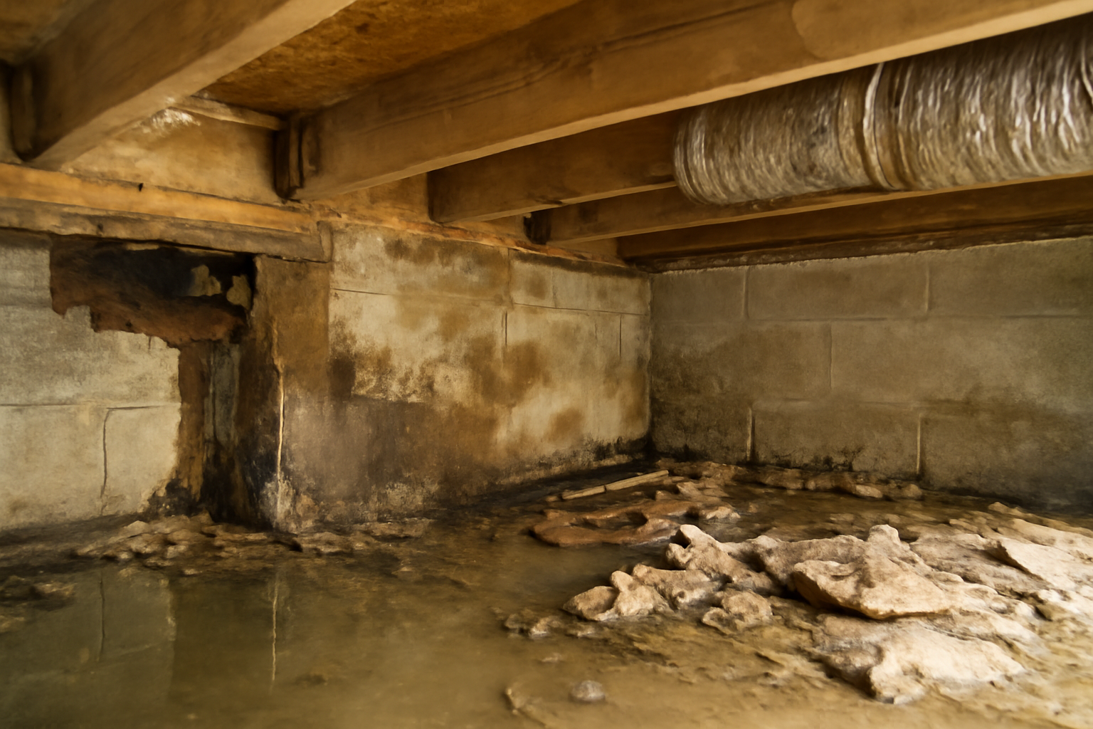 Crawl Space Water Removal in South Hill, VA